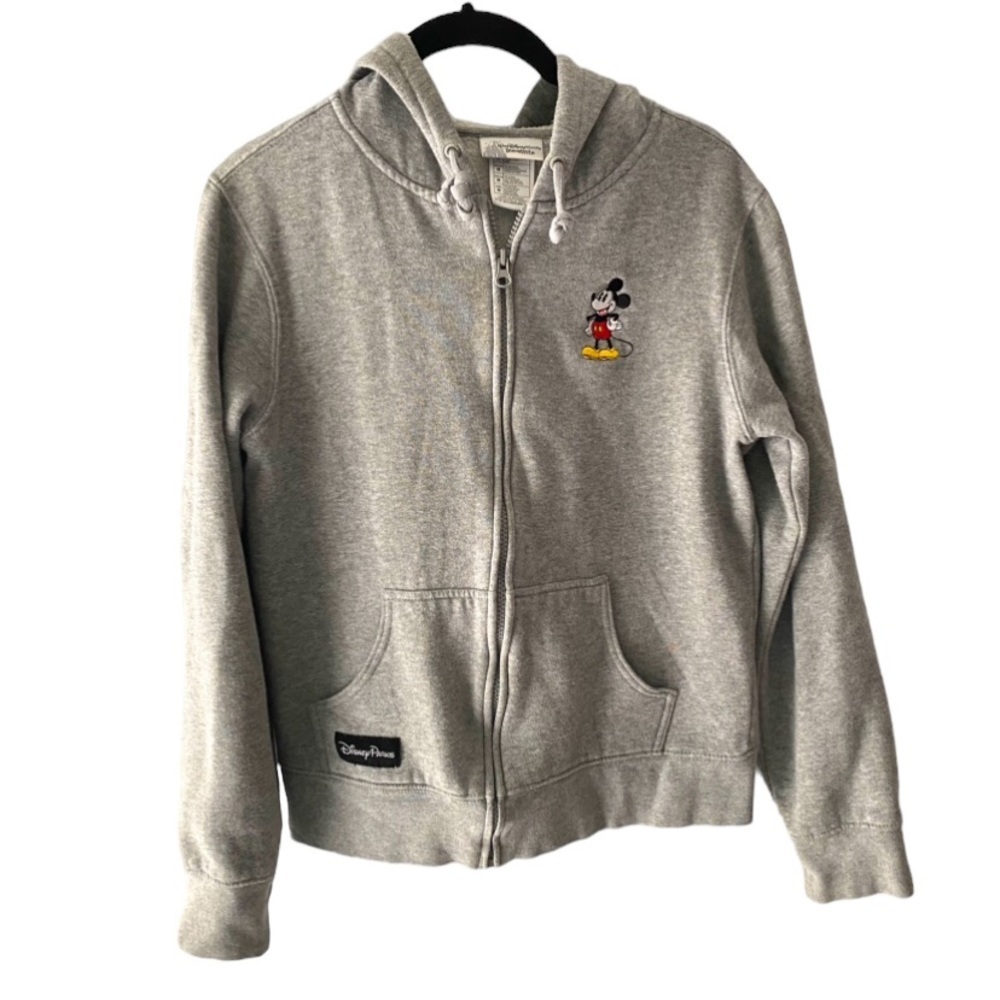 NWOT Disney Parks Mickey Mouse Sweatshirt hoodie full zip SZ M.